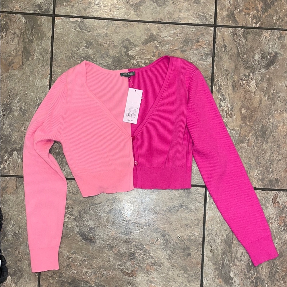 Wild Fable Vibrant Pink Knit Cardigan